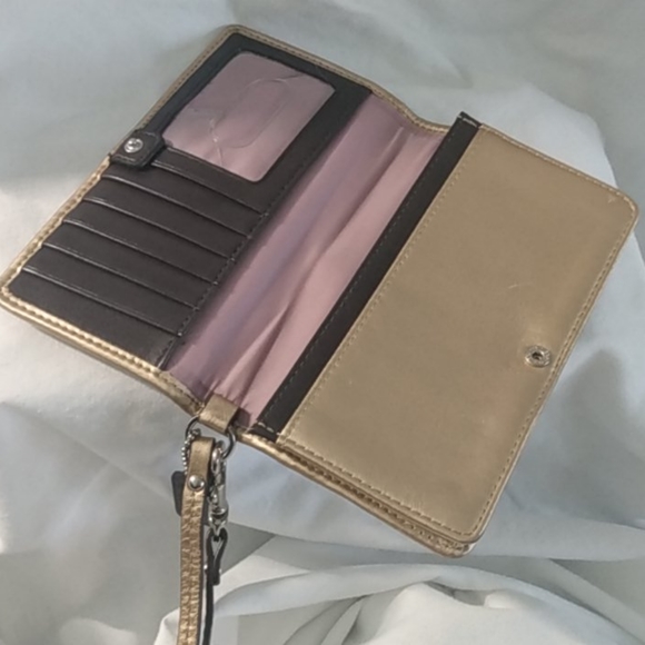 Gold Coach Wallet/Wristlet - Picture 3 of 7